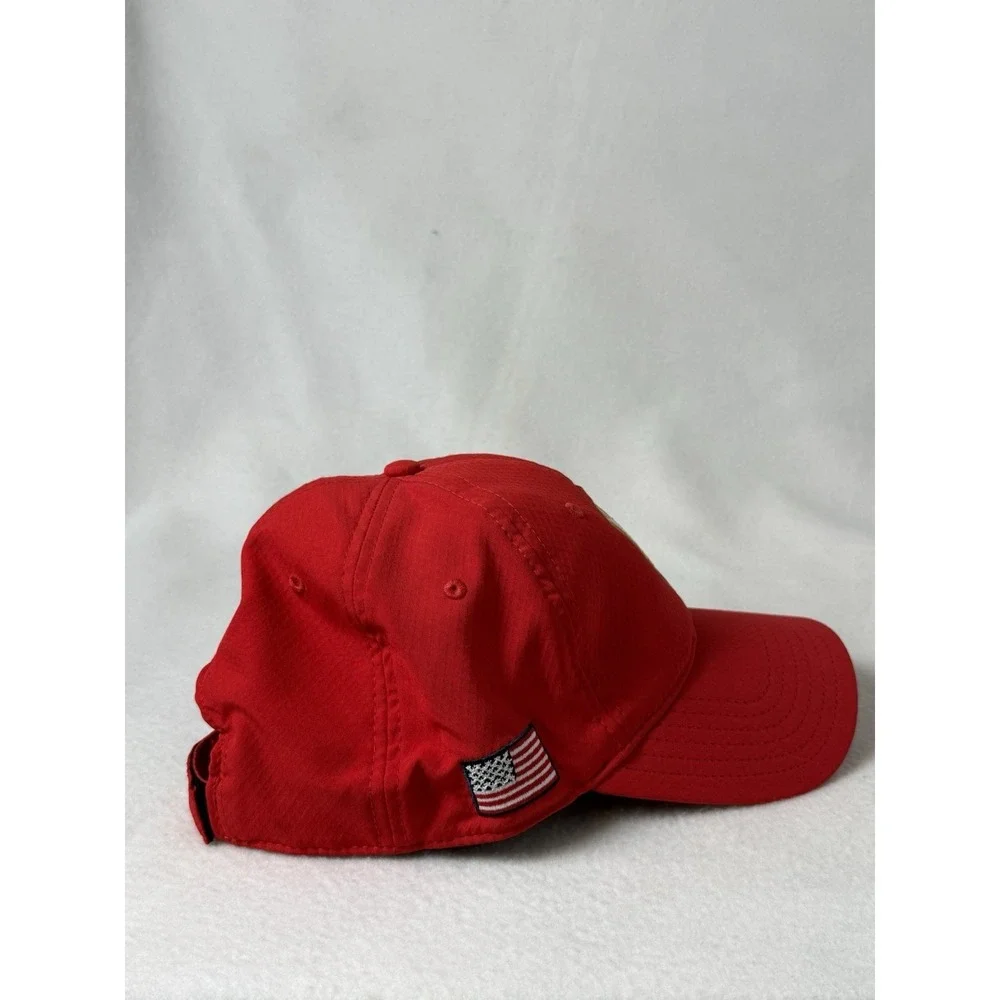 Under Armour Liberty Cup Hat Red Adjustable Golf Cap American Flag Logo Mens